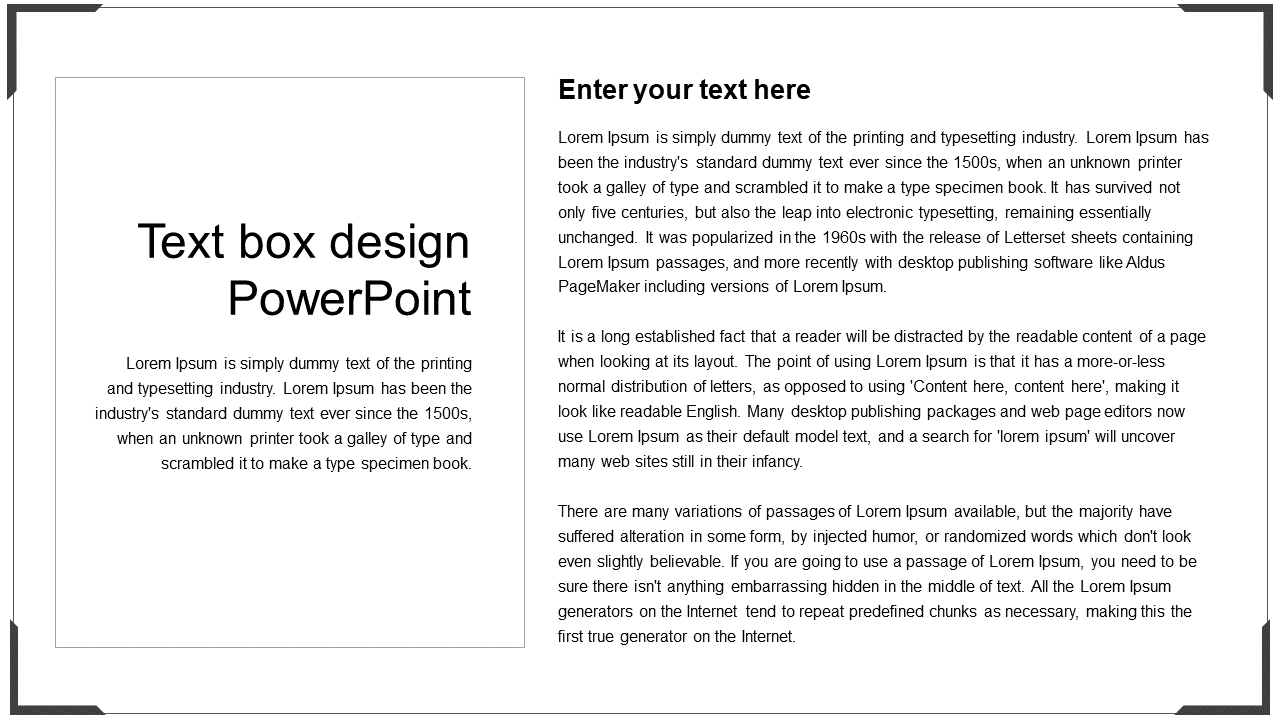 text box design powerpoint